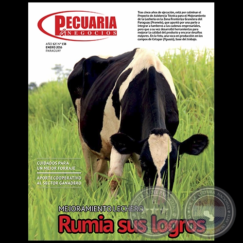 PECUARIA & NEGOCIOS - AÑO 12 NÚMERO 138 - REVISTA ENERO 2016 - PARAGUAY